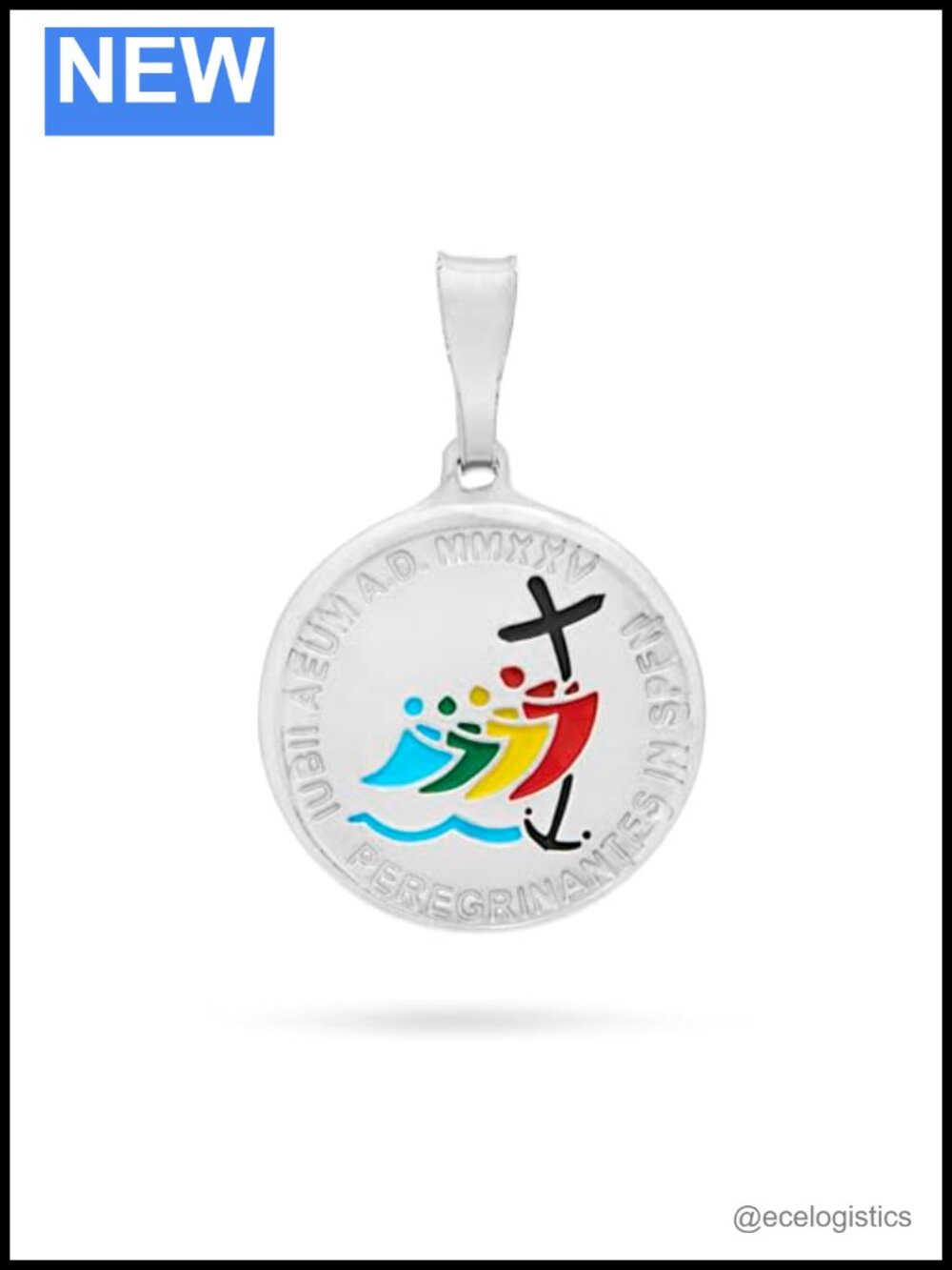 925 Sterling Silver Religious Medal Pendant Mater Ecclesiae Jubilee 2025